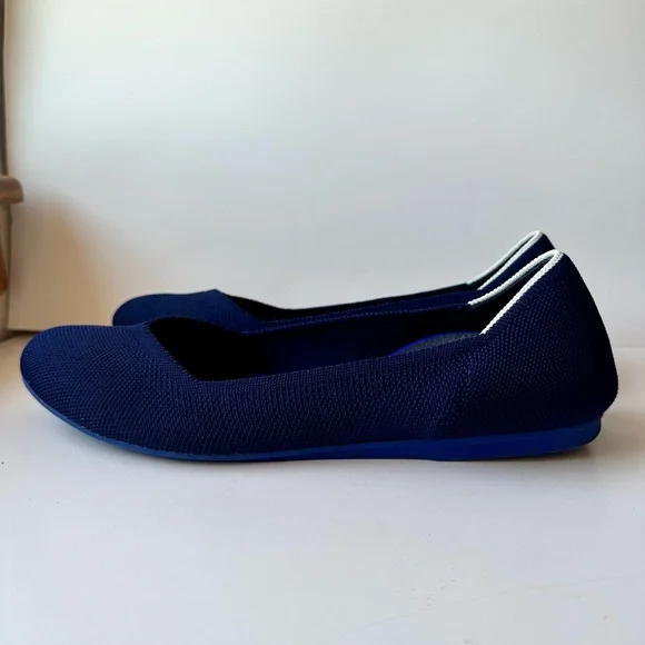 Rothy’s The Flat Round Toe Maritime Navy Slip On Knit Size 11 Ballet - Picture 11 of 12